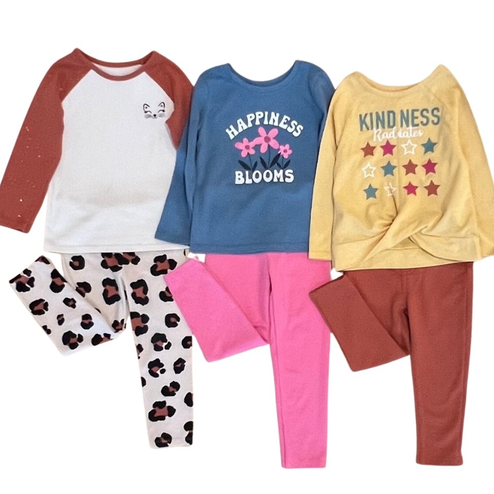 Girls 2T long sleeve tees / leggings bundle